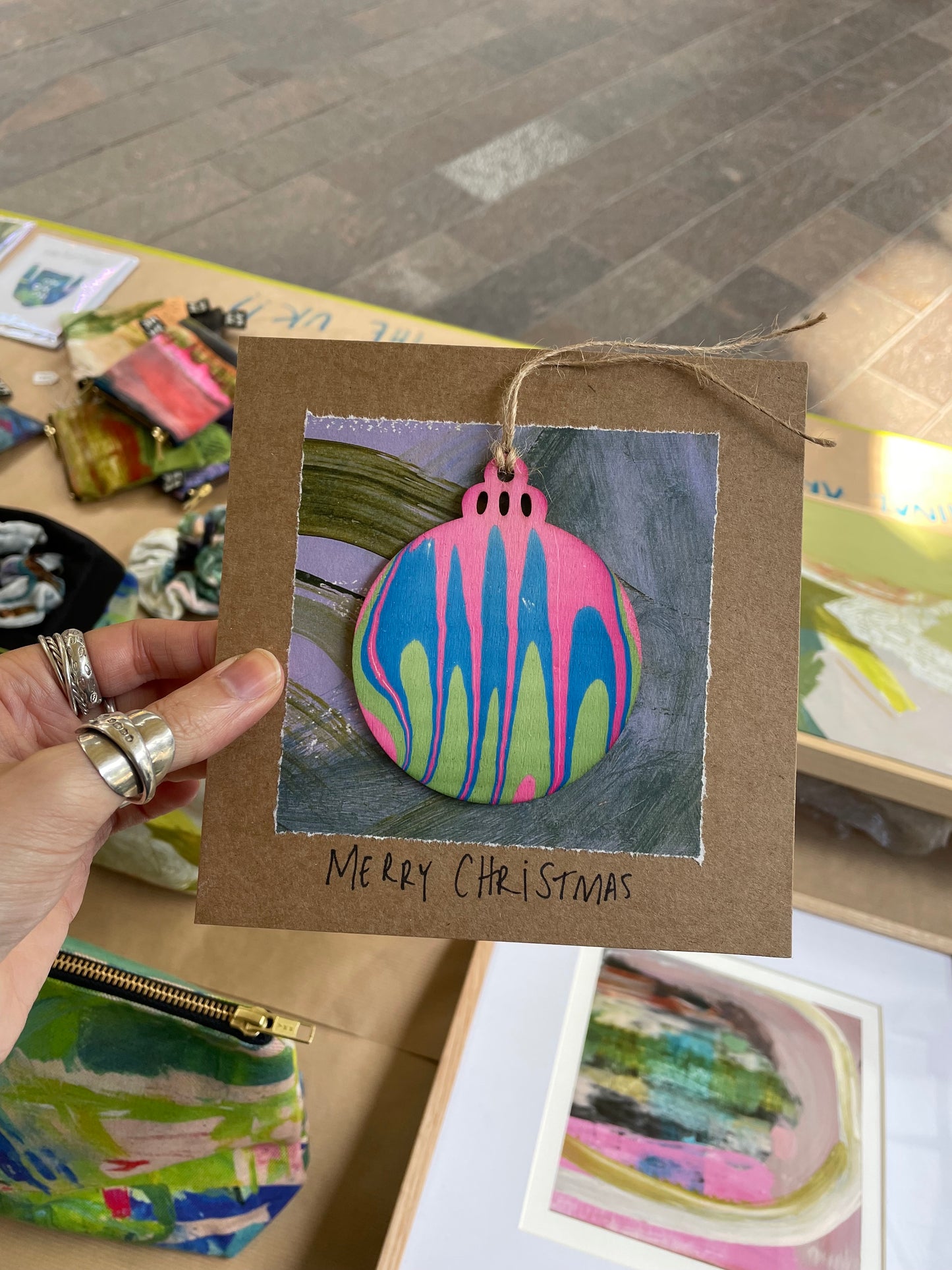 Handmade Ornament Christmas Card