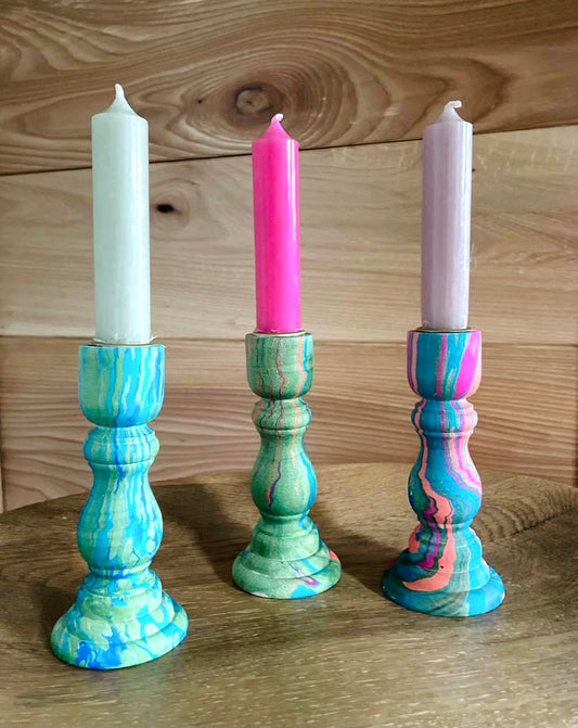 Marbled Candle Sticks