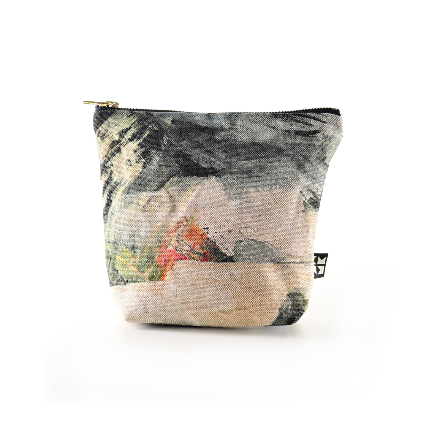 Abstract Linen Makeup Bag
