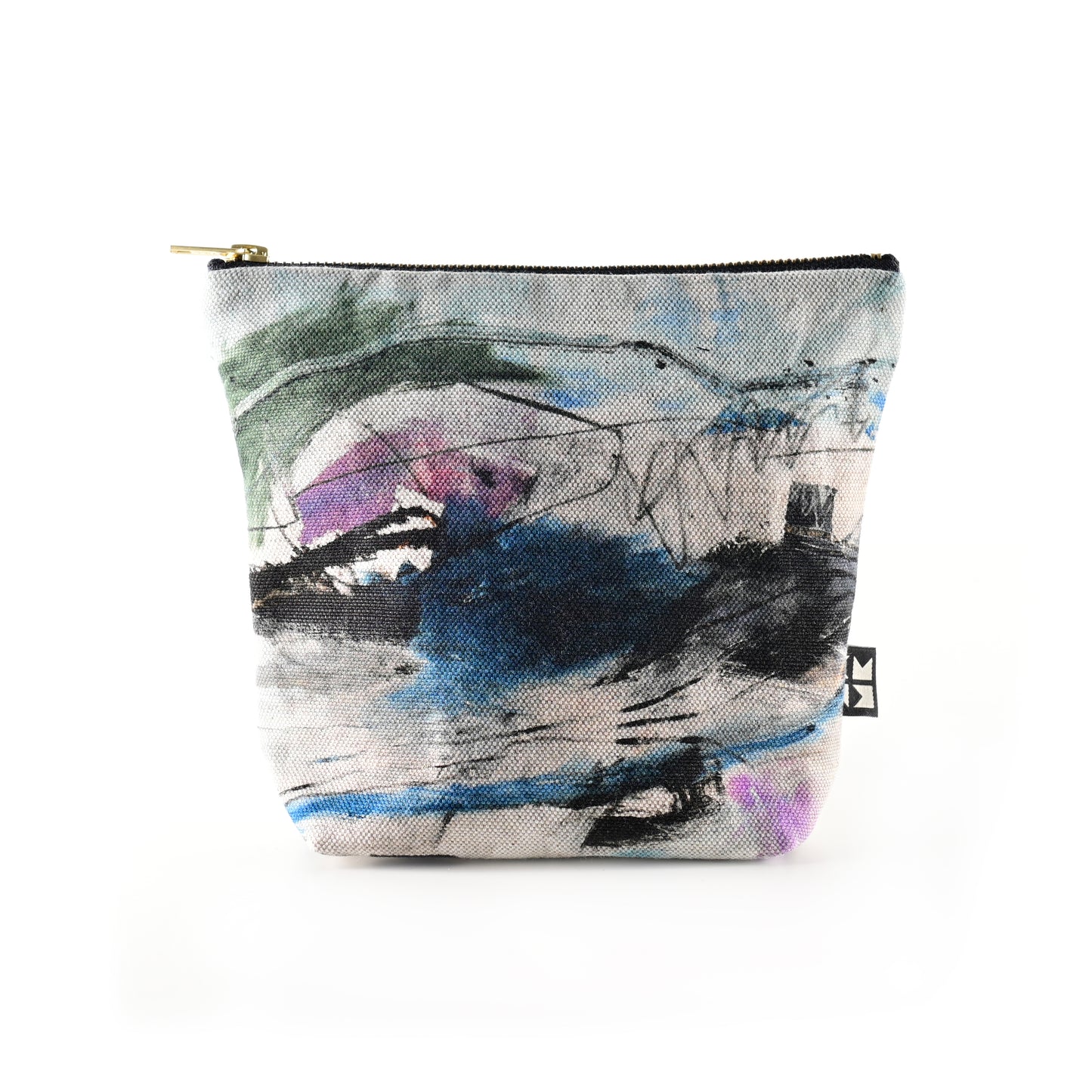 Abstract Linen Makeup bag