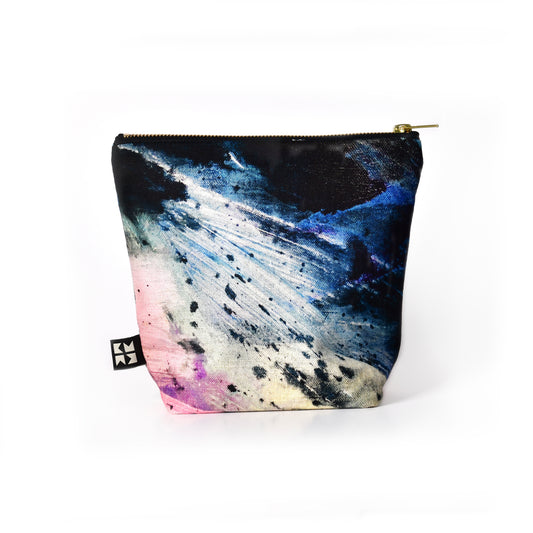 Abstract Linen Makeup Bag