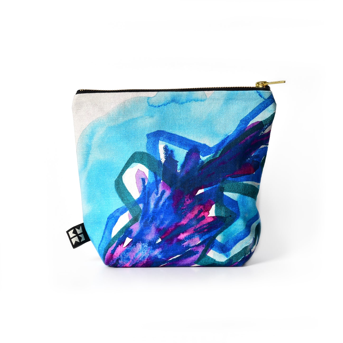 Abstract Linen Makeup Bag
