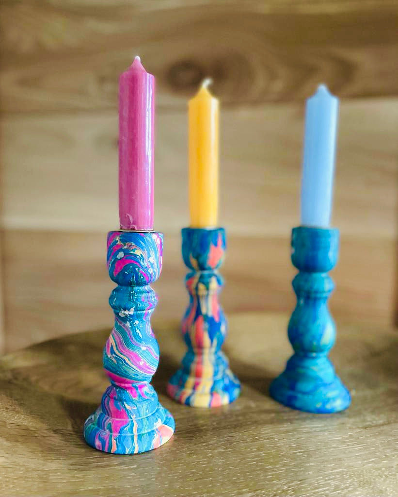 Marbled Candle Sticks